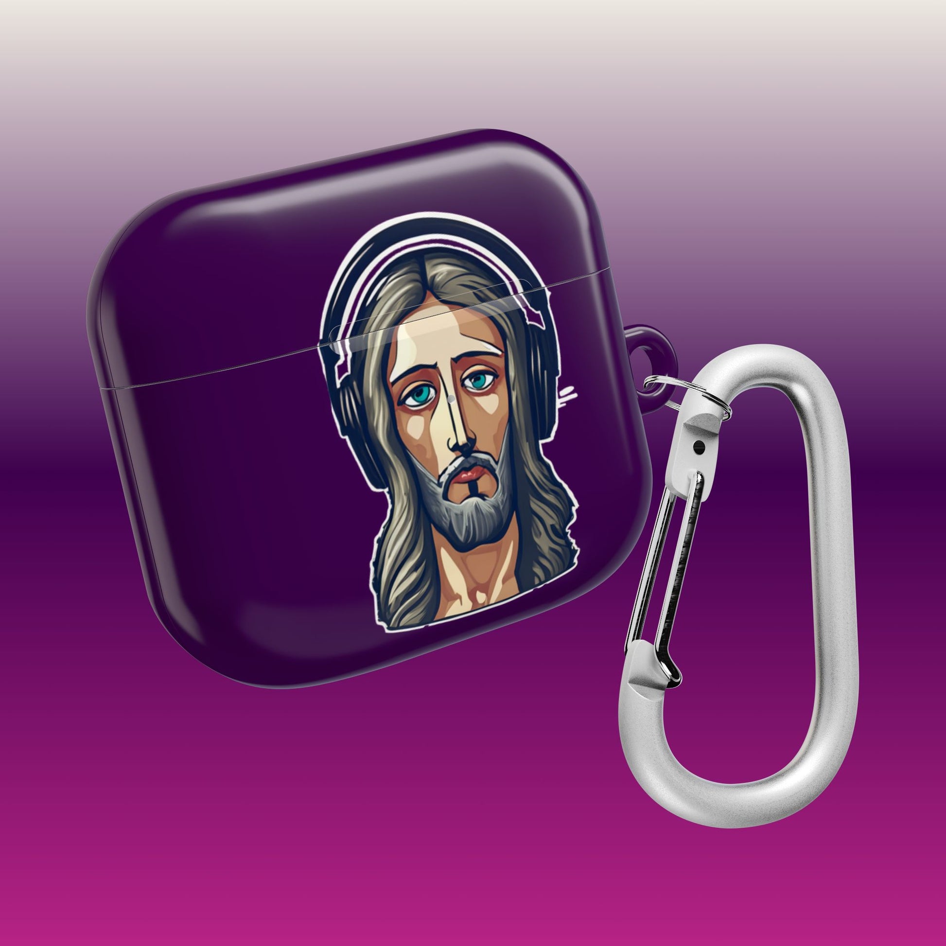 Jesus Rock'N AirPod Case - Purple