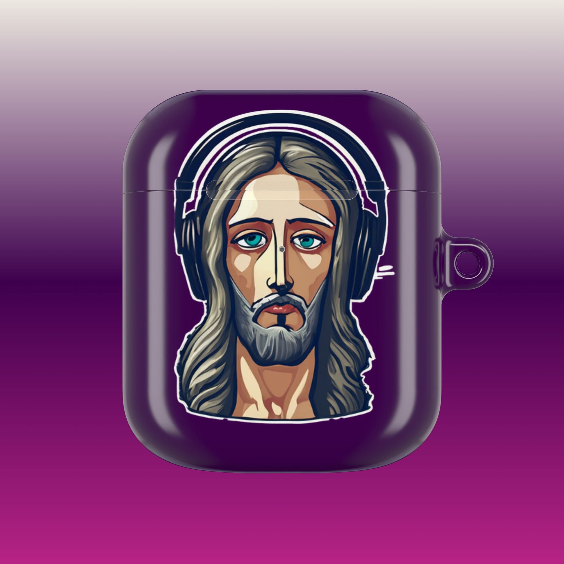 Jesus Rock'N AirPod Case - Purple