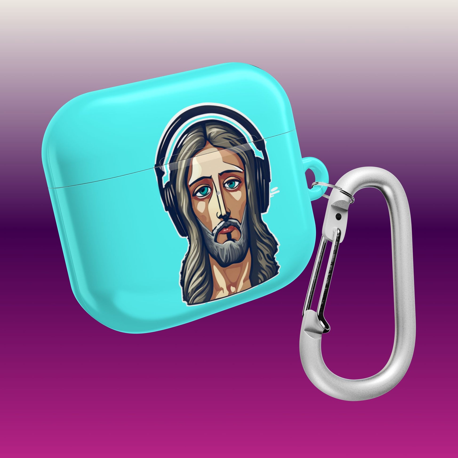 Jesus Rock'N AirPod Case - Teal