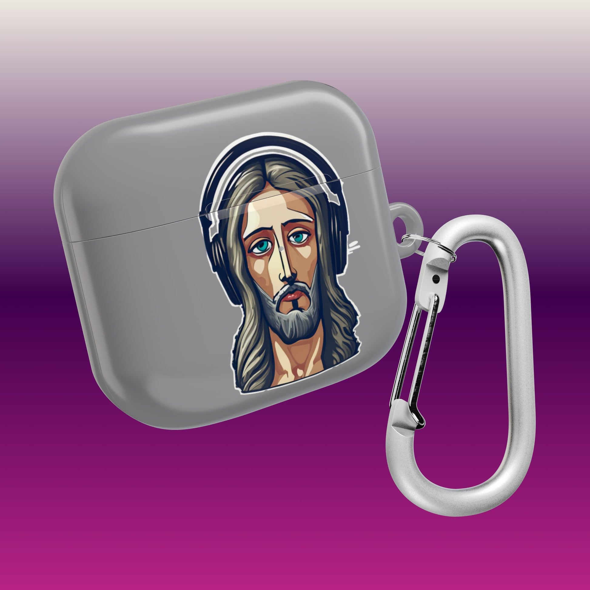 Jesus Rock'N AirPod Case - Gray