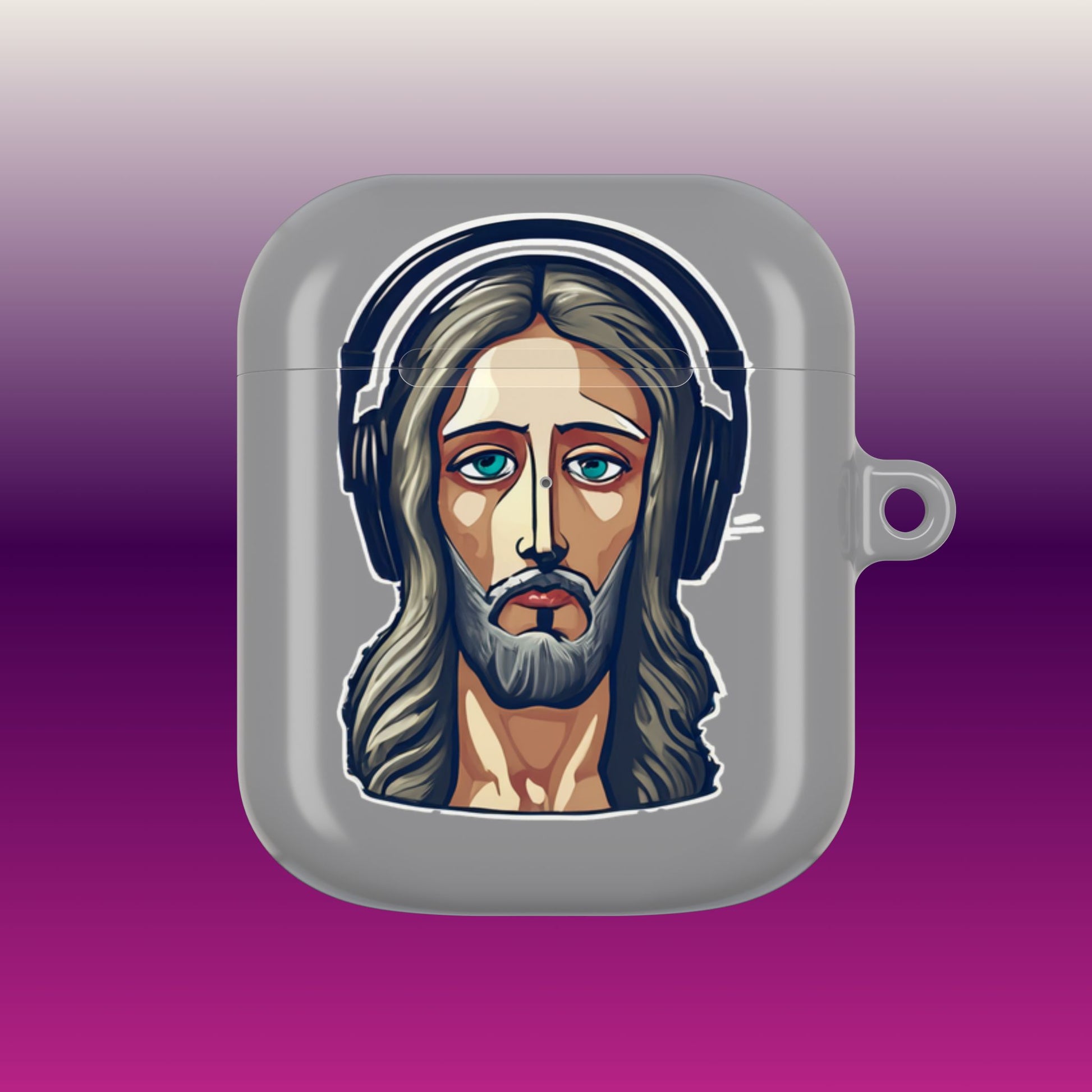 Jesus Rock'N AirPod Case - Gray