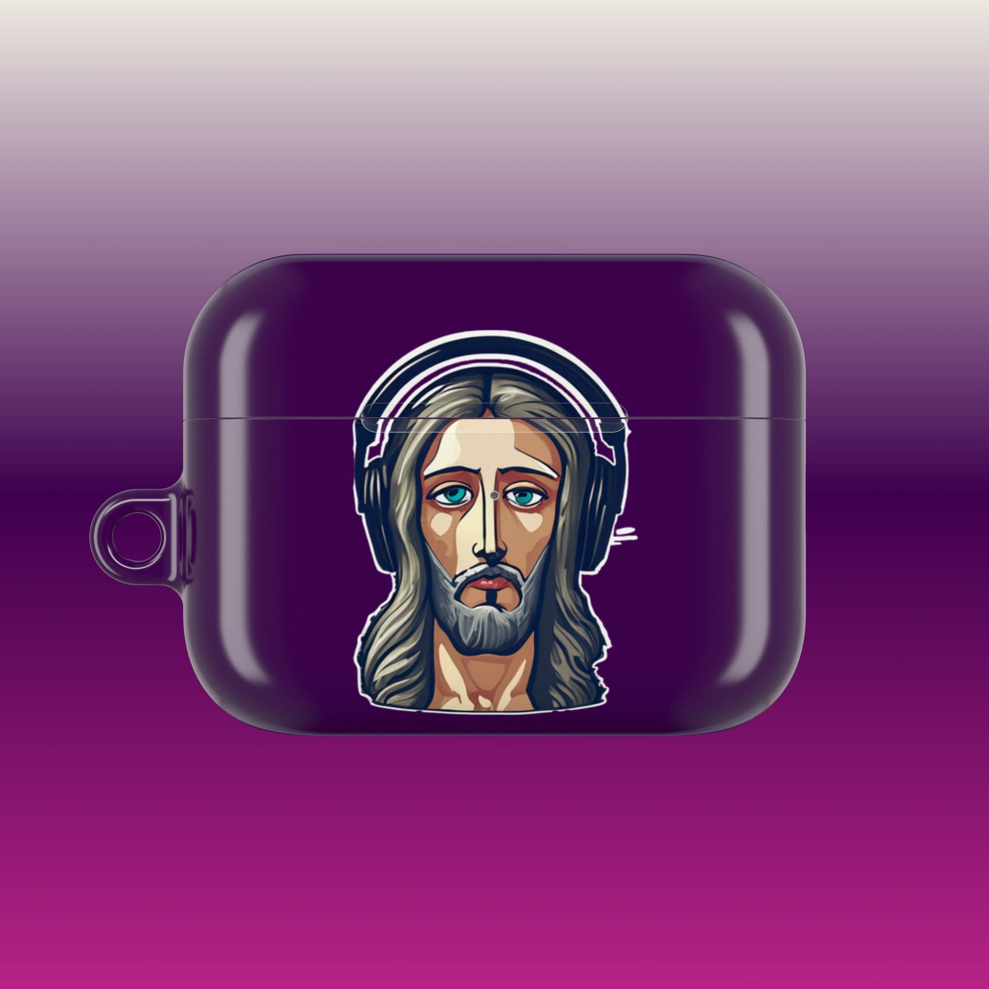 Jesus Rock'N AirPod Case - Purple