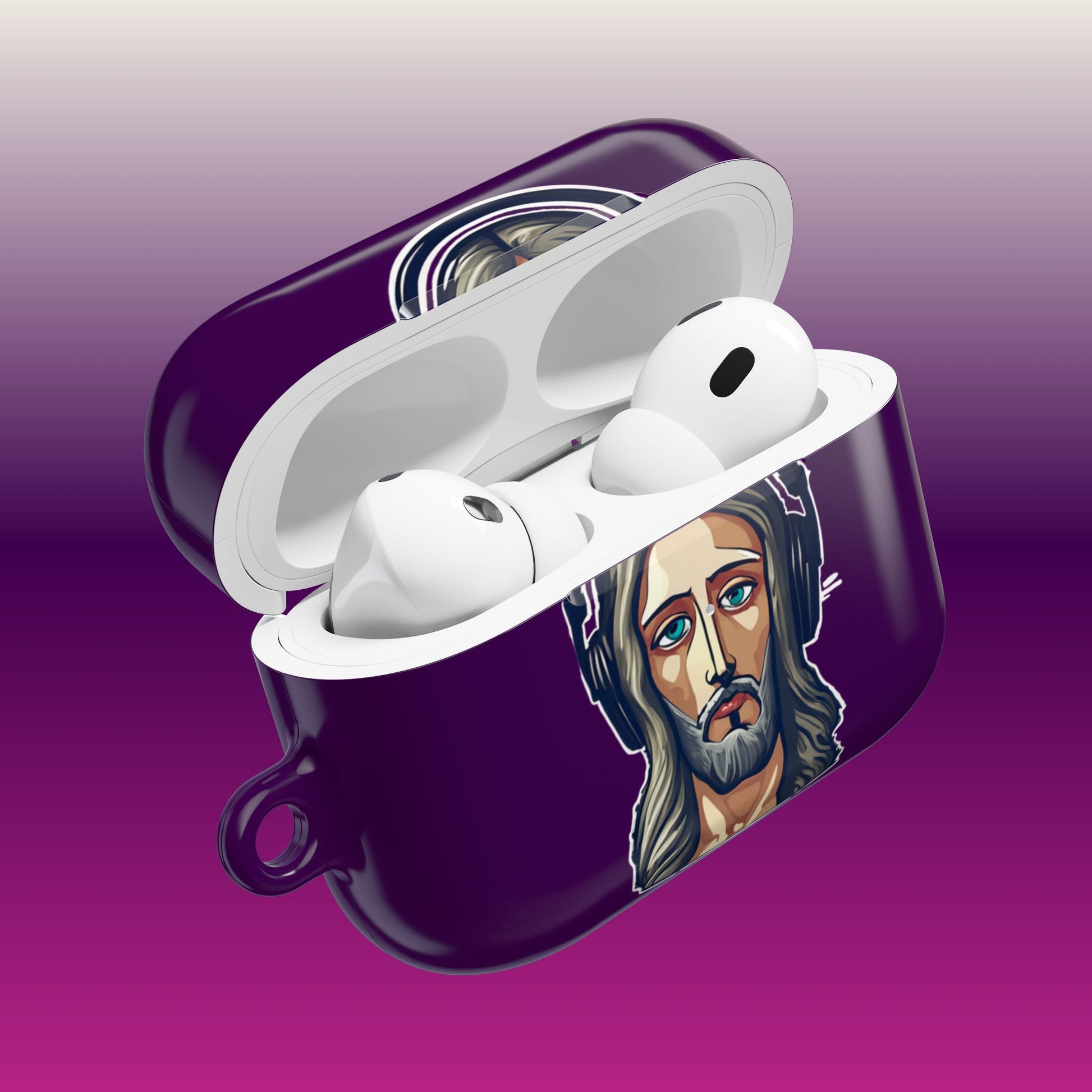 Jesus Rock'N AirPod Case - Purple