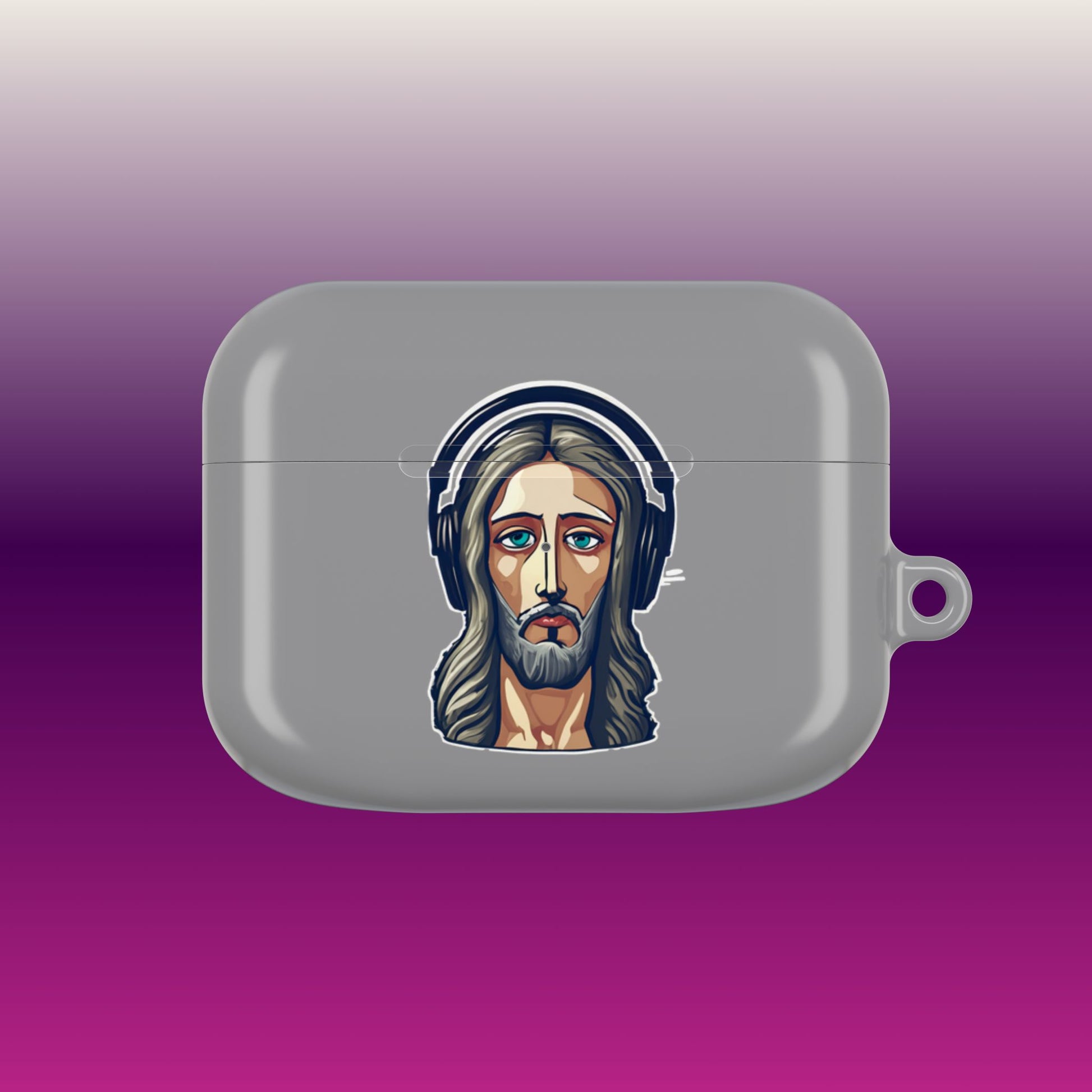 Jesus Rock'N AirPod Case - Gray
