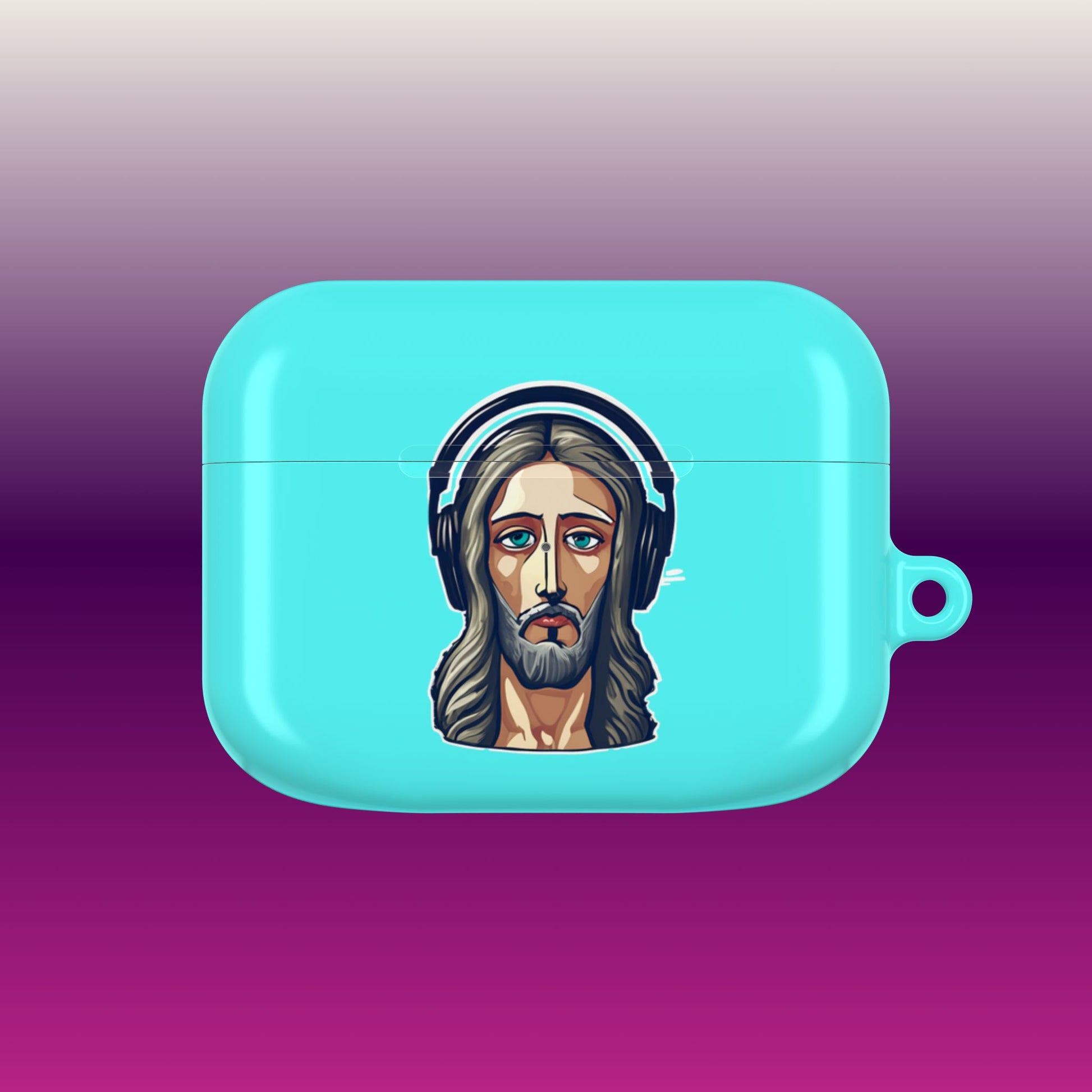 Jesus Rock'N AirPod Case - Teal
