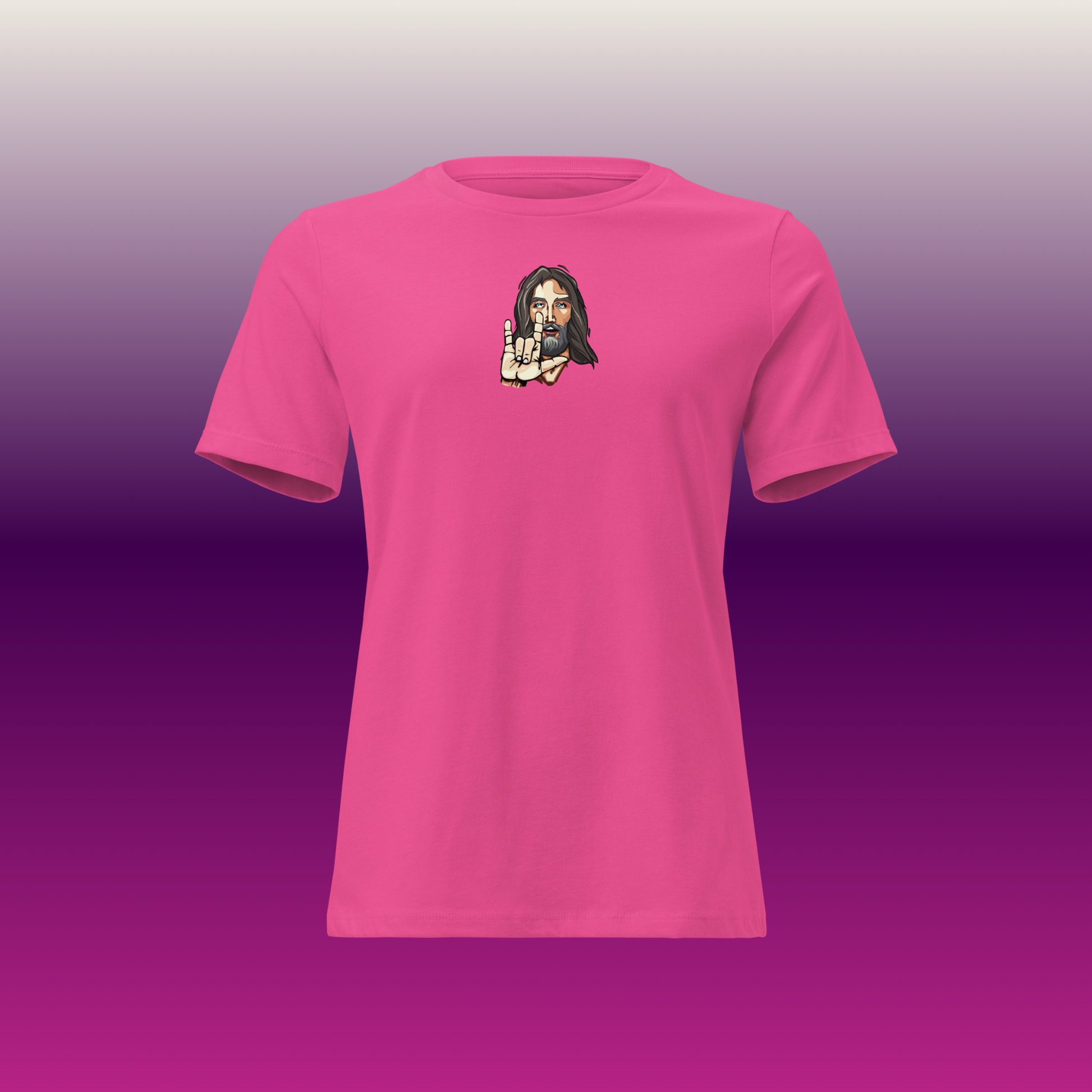 Women's Jesus Loves Mini Logo Tee
