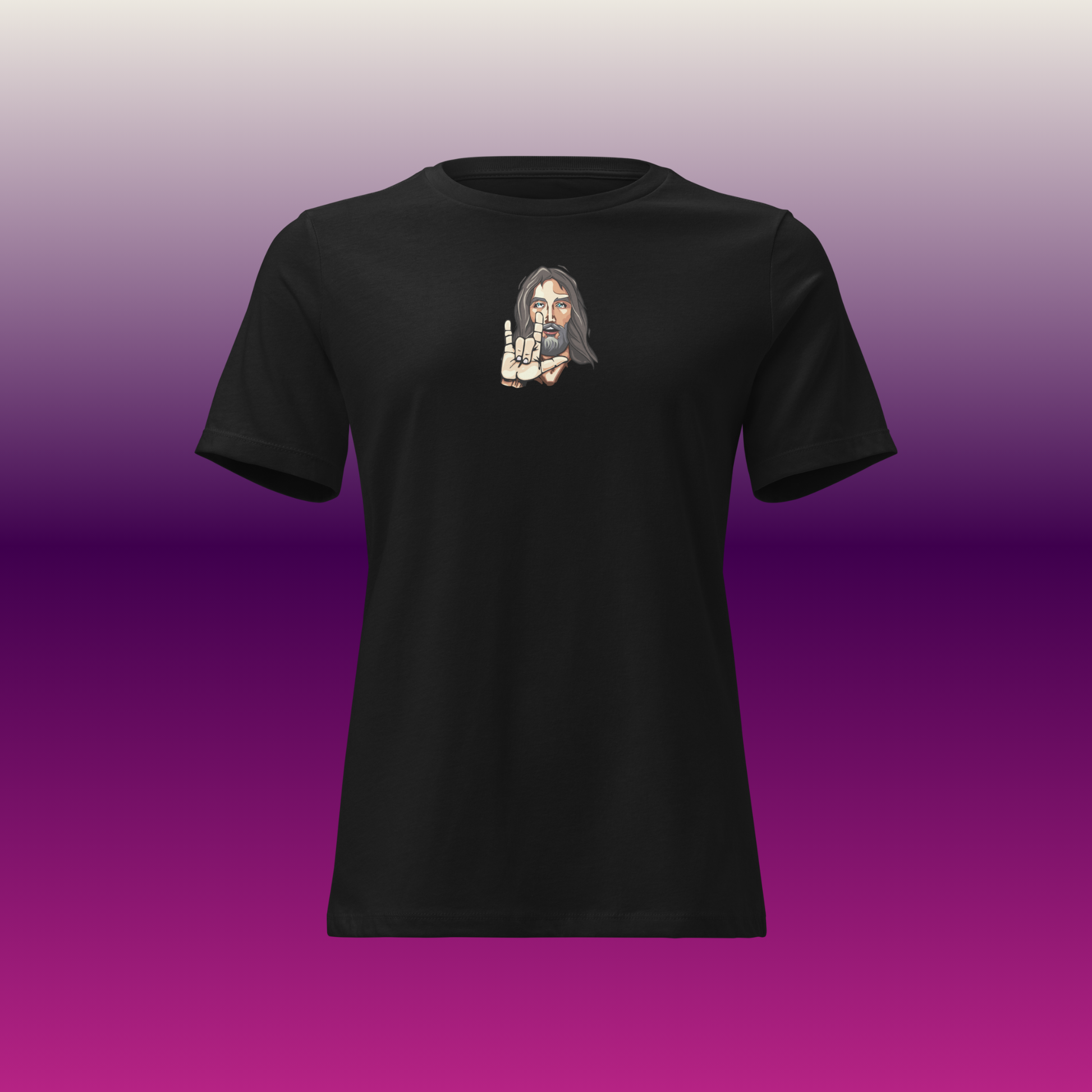 Women's Jesus Loves Mini Logo Tee