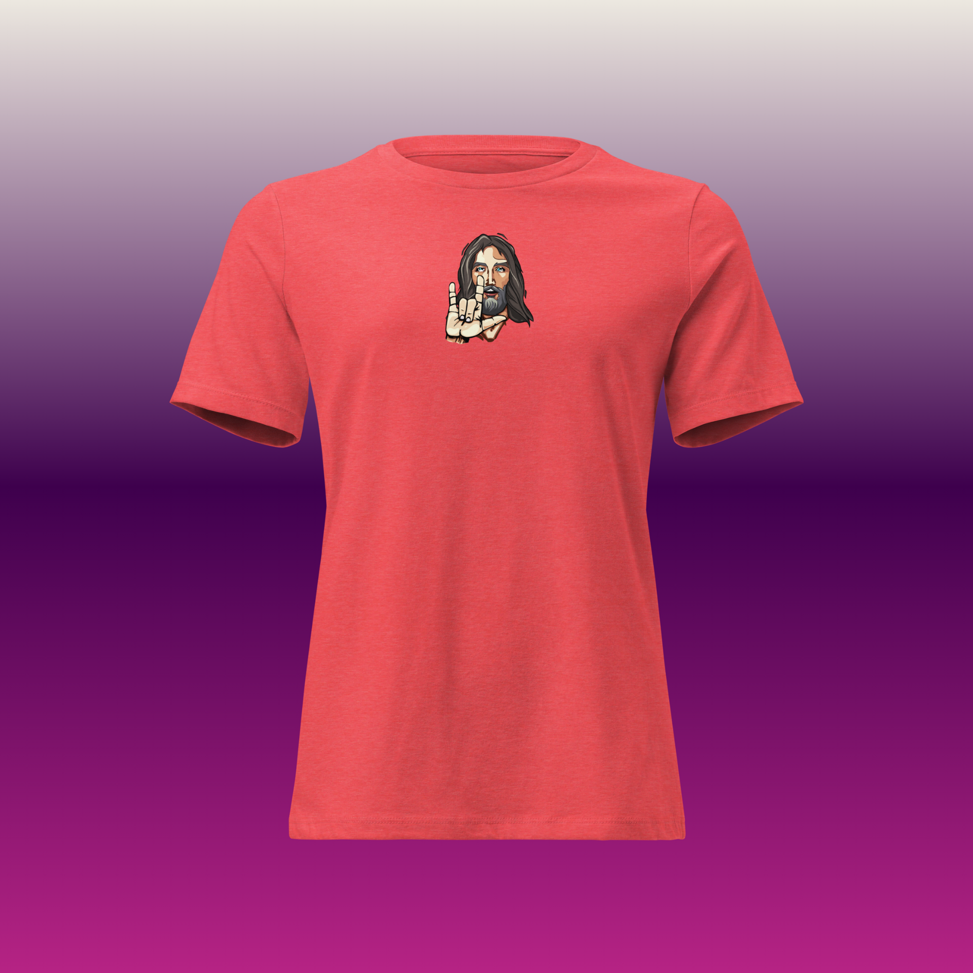 Women's Jesus Loves Mini Logo Tee