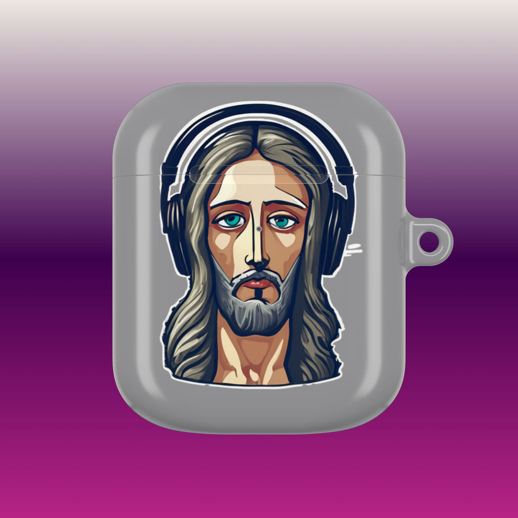 Jesus Rock'N AirPod Case - Gray