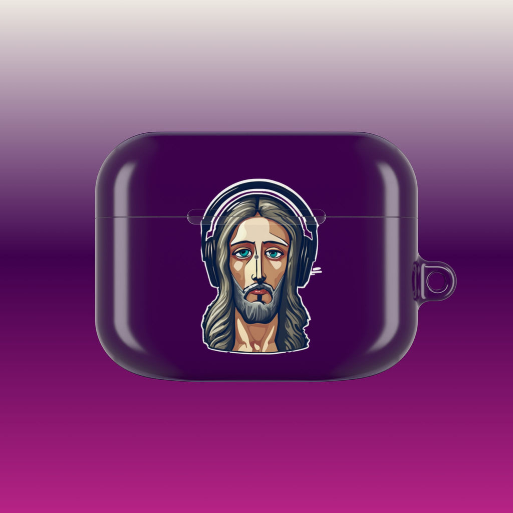 Jesus Rock'N AirPod Case - Purple