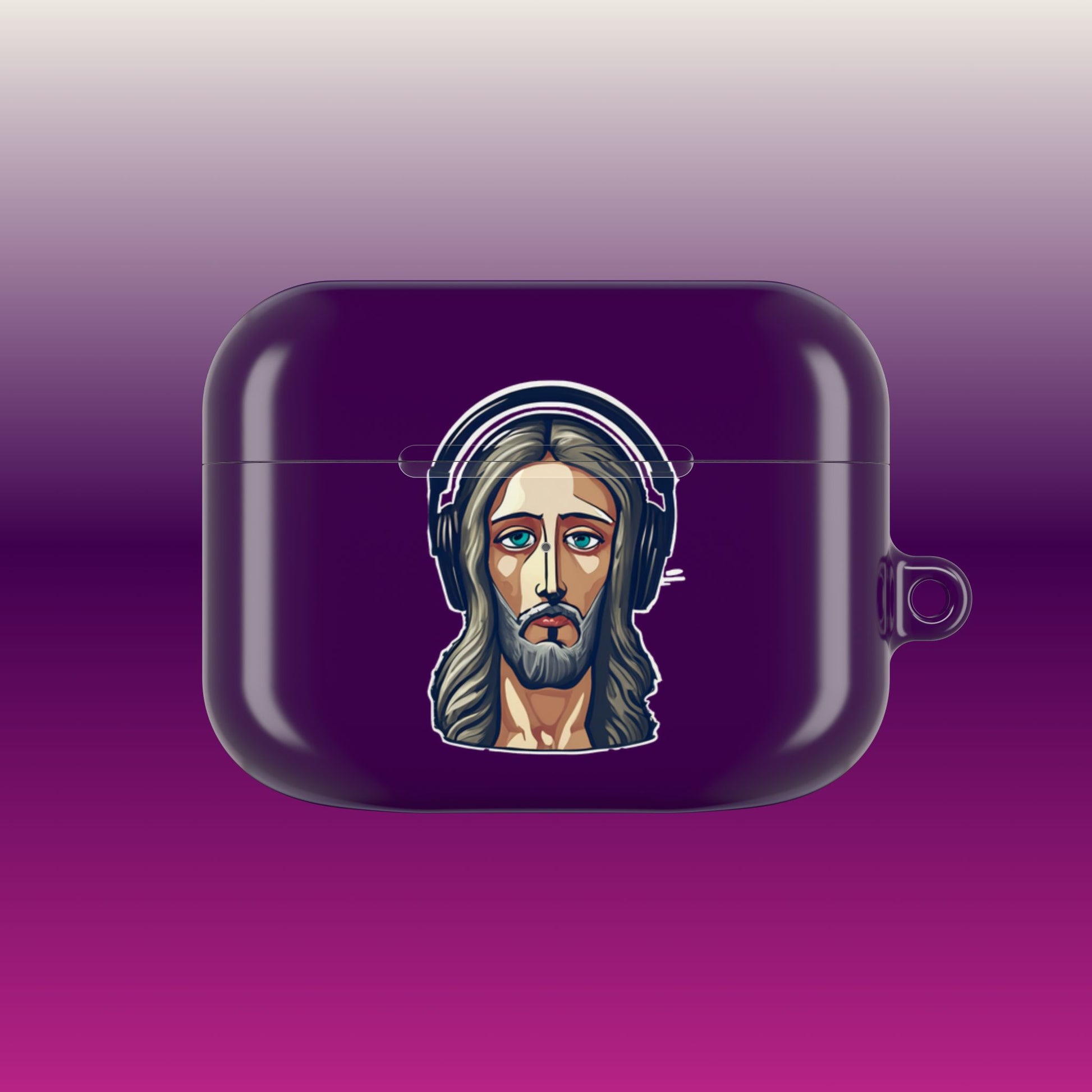 Jesus Rock'N AirPod Case - Purple